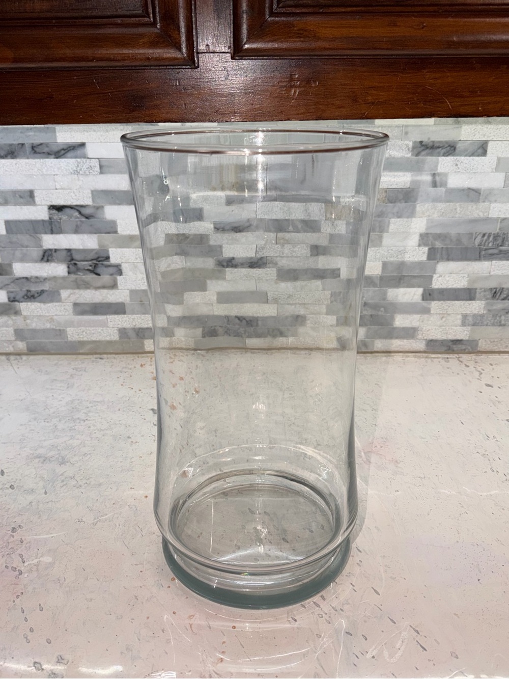 Tall Clear Glass Vase